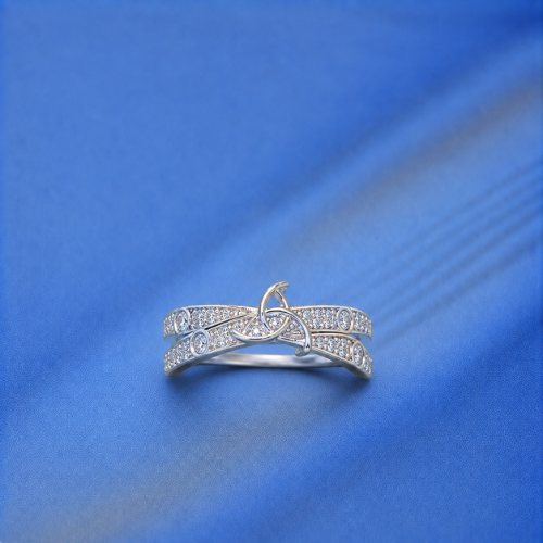 Picture of 925 Silver Interlocking Infinity Sparkle Ring