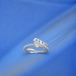 Picture of 925 Silver Elegant Solitaire Open Band Ring