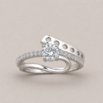 Picture of 925 Silver Elegant Solitaire Open Band Ring
