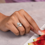 Picture of 925 Silver Elegant Triangle Stone Ring