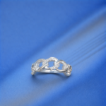 Picture of 925 Silver Elegant Interlocking Link Ring