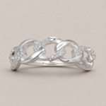 Picture of 925 Silver Elegant Interlocking Link Ring