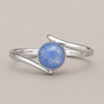 Picture of 925 Silver Blue Round Stone Wrap Ring