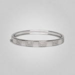 Picture of 925 Silver Greek Key Diamond Bangle