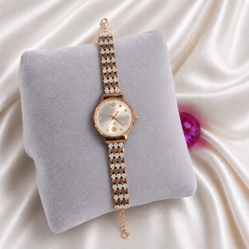 Picture of 925 Sterling Silver Rose Gold Bracelet Watch
