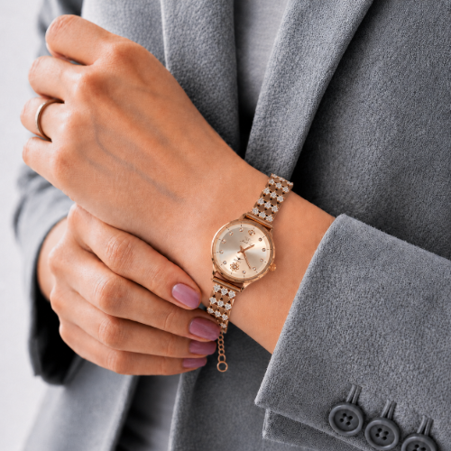 Picture of 925 Sterling Silver Rose Gold Bracelet Watch