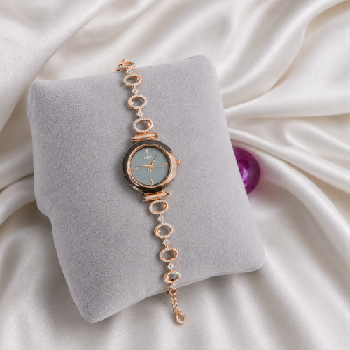 Picture of 925 Sterling Silver Rose Gold Bracelet Watch
