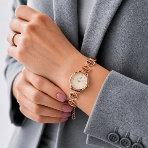 Picture of 925 Sterling Silver Rose Gold Bracelet Watch