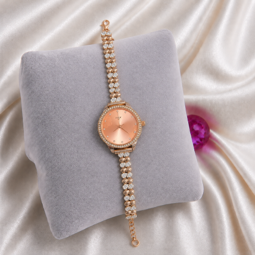 Picture of 925 Sterling Silver Rose Gold Bracelet Watch