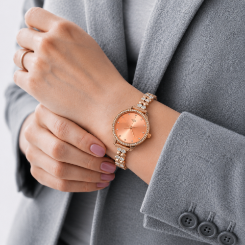 Picture of 925 Sterling Silver Rose Gold Bracelet Watch