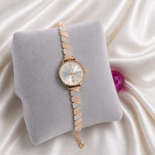 Picture of 925 Sterling Silver Rose Gold Bracelet Watch