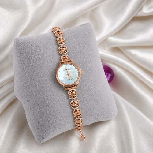 Picture of 925 Sterling Silver Rose Gold Bracelet Watch