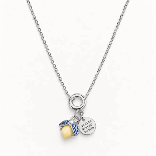 Picture of 925 Sterling Silver Blue Wing Charm Pendant Necklace