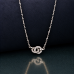 Picture of 925 Silver Interlocking Circle Pendant Necklace