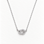 Picture of 925 Silver Interlocking Circle Pendant Necklace