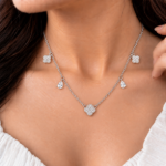 Picture of 925 Silver Clover Bloom Necklace