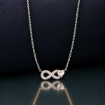 Picture of 925 Silver Infinity Heart Love Necklace
