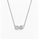 Picture of 925 Silver Infinity Heart Love Necklace