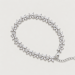 Picture of 925 Silver Floral CZ Tennis Bracelet