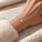 Picture of 925 Silver Butterfly Charm Bracelet