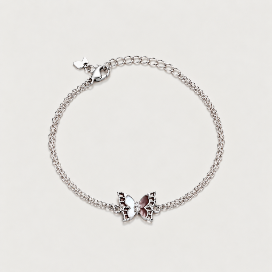 Picture of 925 Silver Butterfly Charm Bracelet