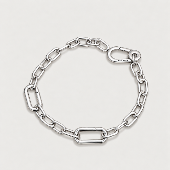Picture of 925 Silver Classic Link Chain Bracelet