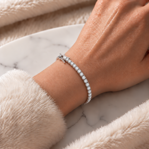Picture of 925 Silver Classic CZ Tennis Bracelet