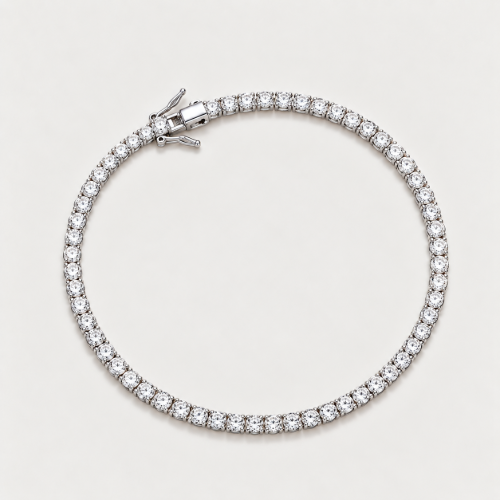 Picture of 925 Silver Classic CZ Tennis Bracelet