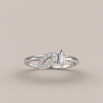 Picture of 925 Sterling Silver Oval Sparkle Ring